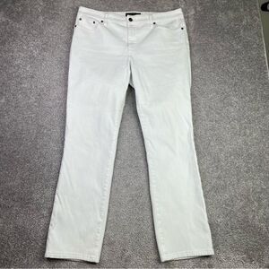 LRL Ralph Lauren Jeans Women’s 14 White Straight Leg High Rise Modern Curvy